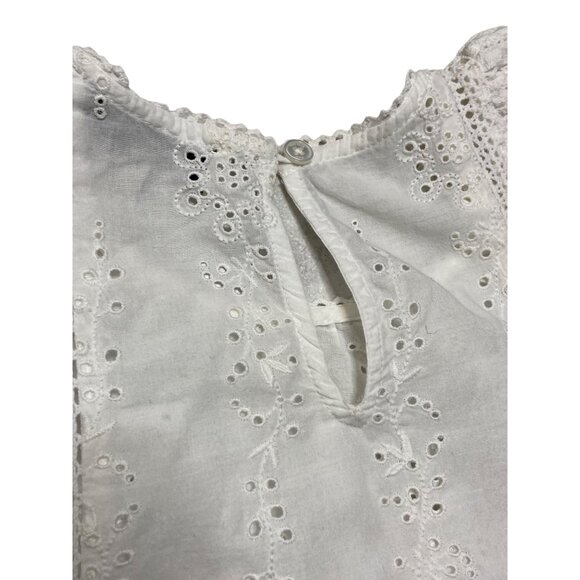 SEA New York Lea Ruffle Eyelet White Blouse-sz 0 - Picture 9 of 11